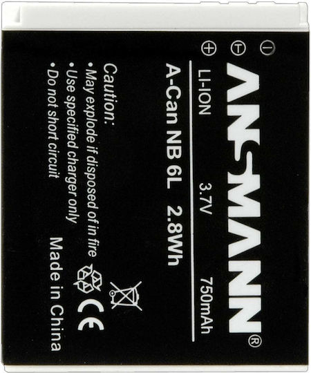 Ansmann Camera Battery A-Can NB 6 L Lithium Ion (Li-Ion) 750mAh Compatible with Canon