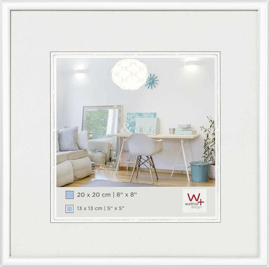 Walther Plastic Photo Frame with White Frame