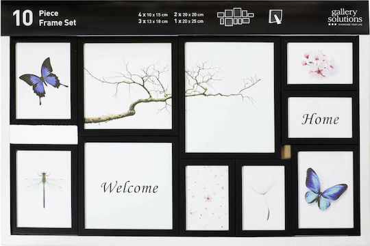 Nielsen Multi Wall-mounted Picture Frame 10 Photos Plastic with Black Frame