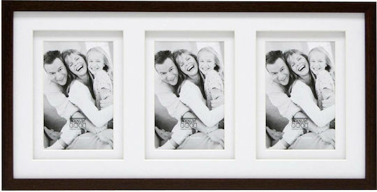 Deknudt S65KQ3 Multi Wall-mounted Wooden 3 Photos with Brown Frame