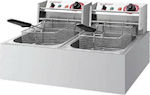 Electric Fryer Double 6kW Capacity 2x7lt 57x44x31.5cm Marchef