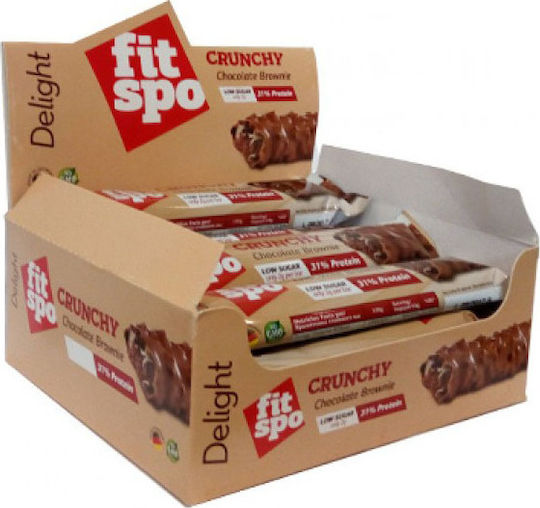 Fit Spo Delight Bars with 31% Protein & Flavor Crunchy Chocolate Brownie 12x60gr
