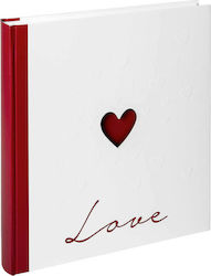 Walther Wedding Album Love 50 Pages Suitable for Photos 10x15cm White with Rice Paper 28x30.5cm