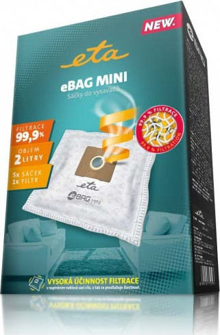 ETA eBAG Original Mini Vacuum Cleaner Bags 5pcs Compatible with Vacuum Cleaner Universal / Eta