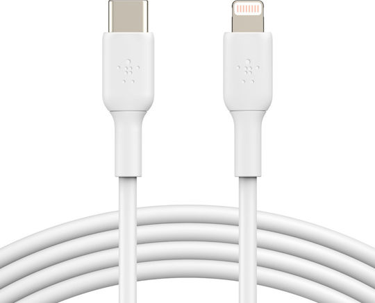Belkin Boost Charge USB-C to Lightning Cable 18W White 1m (CAA003bt1MWH)