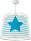 Ango Light Feeling Single Bulb Kids Lighting Pendant of Plastic 23W with Drive Size E27 Blue