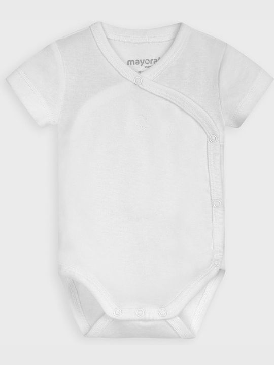 Mayoral Baby Bodysuit Set Short-Sleeved White