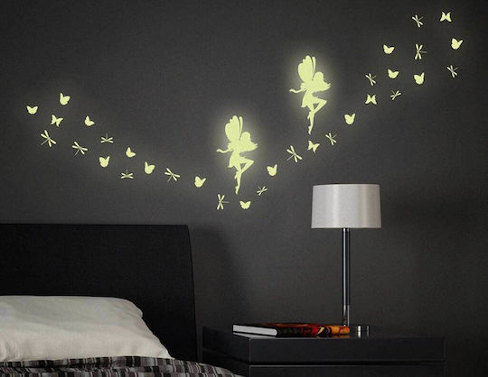 Ango Детска стикерна за стена Стена Фосфоресциращи Fairy Glow Medium 45x95бр