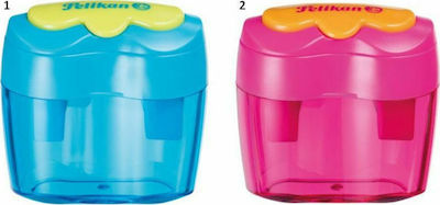 Pelikan Flower Plastic Double Pencil Sharpener Barrel (Μiscellaneous Colours)