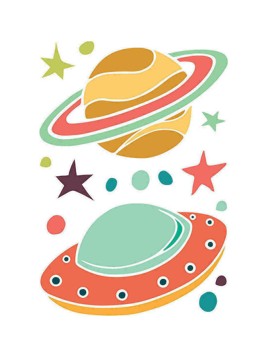 Ango Kids Vinyl Wall Sticker UFO XL 67x47cm 35pcs