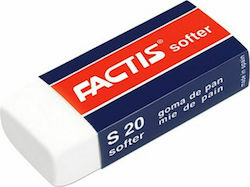 Factis Eraser for Pencil and Pen S20 Softer 1pcs White