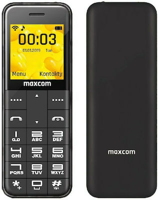 MaxCom MM111 Single SIM Mobile Phone with Buttons Black