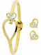 Pierre Cardin Gold Plated Set Bracelet & Earrings