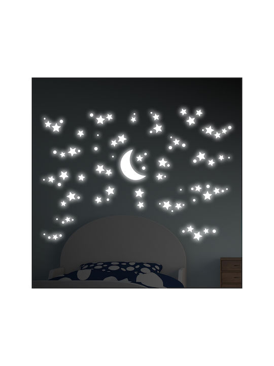Ango Kinder Wandsticker Wand Leuchtend Starry Night L 90Stück