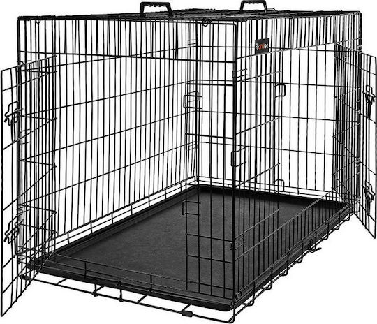 Feandrea Feandrea Hund-Drahtkäfig Klein mit 2 Türen Schwarz 92,5x57,5x64cm