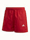 adidas Badge of Sport Kids Swimwear Swim Shorts Red