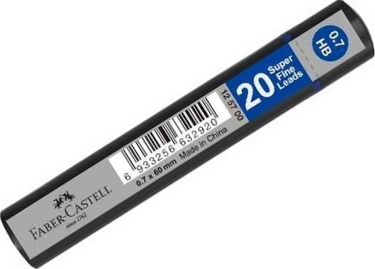 Faber-Castell 20 Pachete x 20 Mine Creion Mecanic Grip Grosime 0.7mm Tipul HB