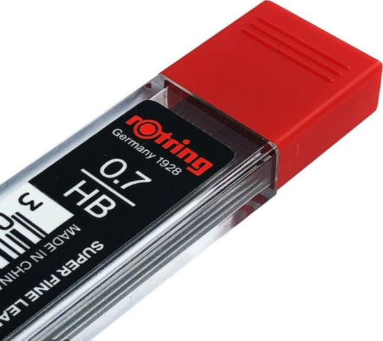 Rotring 24 Packages x 24 Pencil Leads Super Fine Thickness 0.7mm Type HB