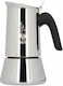 Bialetti New Venus Induction Cafetieră Pentru Plită Espresso 10 Căni Argintie