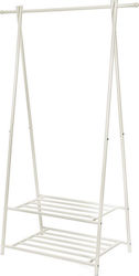 Songmics Κρεμάστρα Δαπέδου από Μέταλλο Λευκή 87.5x41x155cm