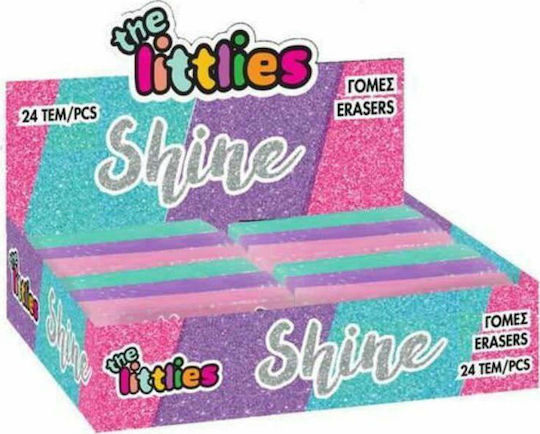 The Littlies Eraser for Pencil and Pen Glitter Shine 60x15x15mm (Μiscellaneous colours) 1pcs