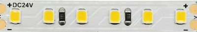 Aca Bandă LED Alimentare 24V cu Lumină Alb Cald Lungime 5m și 120 LED-uri pe Metru SMD2835