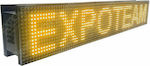 ExpoLedTeam Rolling LED Signs Double Sided Waterproof 64x16cm Yellow