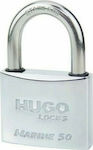 Hugo Locks Marine Steel Padlock Brass with Key 40mm 1pcs