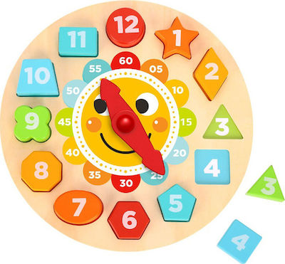 Lemnos Puzzle pentru Copii cu Îmbinări Ρολόι pentru 3++ Ani 13buc Tooky Toys