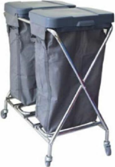 Dianomiki Hotel Metallisch Wäschewagen mit Maßen B76xT43xH98cm. 1Stück