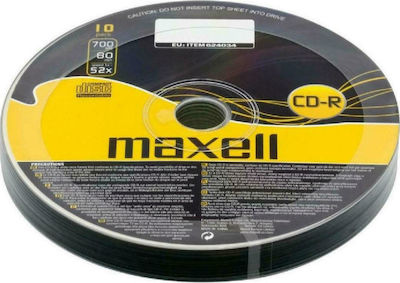 Maxell Εγγράψιμα CD-R 52x 700MB Cake Box 10τμχ