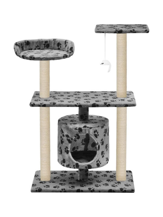 vidaXL Scratching Post Cat Trees Gray 3 levels ...