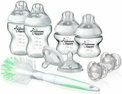 Tommee Tippee Set aus Plastikflaschen Closer To Nature Newborn Starter Set Gegen Koliken mit Silikonsauger für 9+ Monate 150ml 9Stück