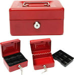 Cash Box with Lock Red ADD01610