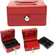 Cash Box with Lock Red ADD01661