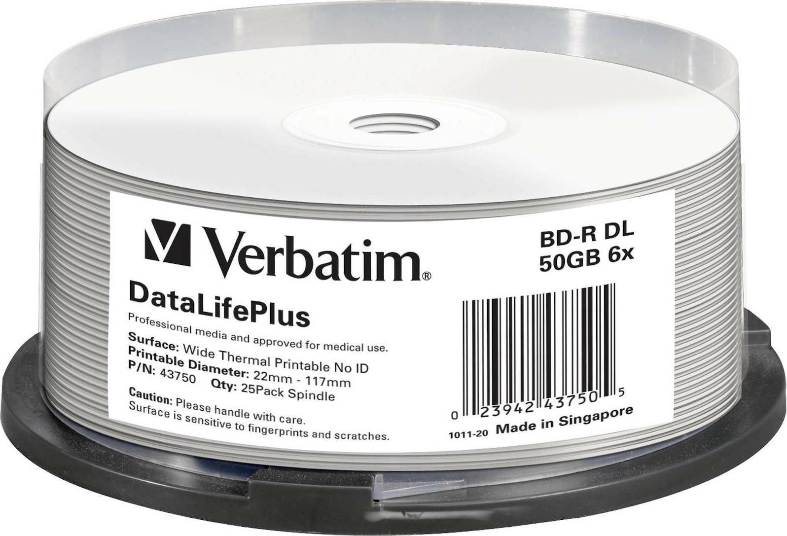 Verbatim Εγγράψιμα BD-R 6x Printable 50GB 25τμχ (43750) | Skroutz.gr