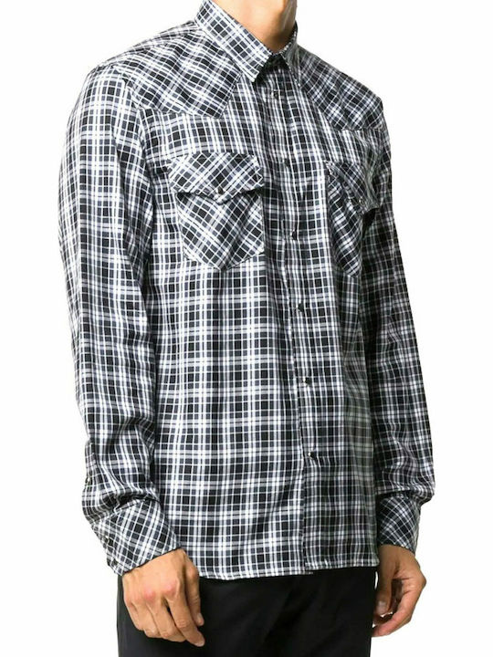 S-East Long-sleeved Cotton Shirt Checked Multicolour