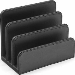 Piele Suport pentru dosare în culoarea Negru 17.5x10x14cm.