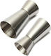 Doppelter Bar Spirit Maße mit Kapazität 15/30ml Silber