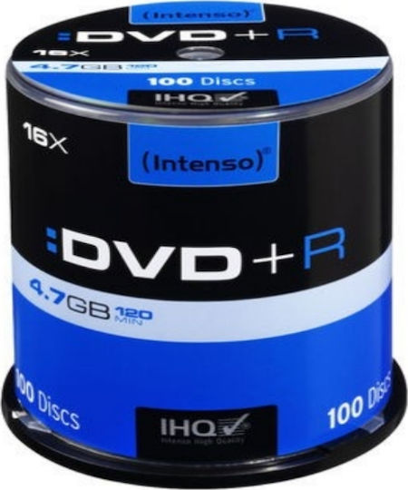 Intenso Εγγράψιμα DVD+R 16x 4.7GB Cake Box 100τμχ