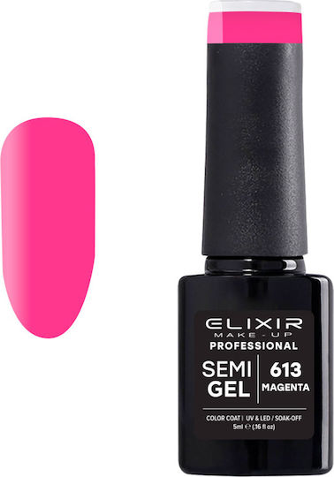 Elixir Semi Gel Ημιμόνιμο Βερνίκι Νυχιών 613 Magenta 5ml