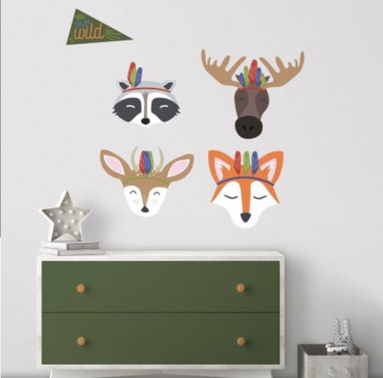 RoomMates Decor Kinder Wandsticker Wand Sleepy Woodland Animals 13Stück