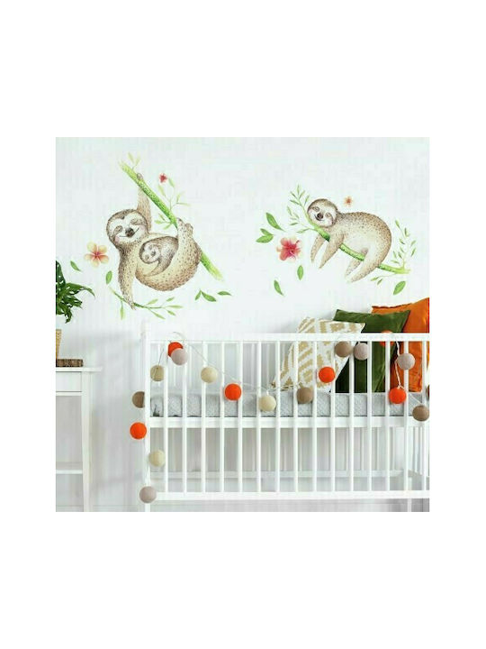 RoomMates Decor Kids Vinyl Wall Sticker Lazy Sloth 44x16cm 34pcs