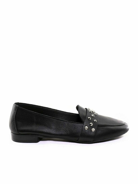 Sante Leder Damen Loafers in Schwarz Farbe 20-119-01