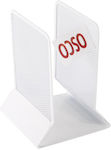 Metal Bookend in White Color 10x16x16cm.