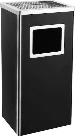 vidaXL Metallic Waste Bin 45lt Black