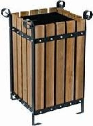 Mopatex Hölzernes Gewerbliche Abfallbehälter Abfall 45Es Braun