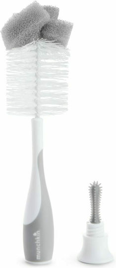 Munchkin Cleaning Brush for Baby Bottle Gray Sponge Bottle Brush