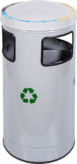 Molyto 40.10.089 Recycling Metallic Waste Bin 90lt Inox