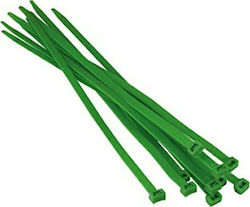 Pack of 100pcs Green Plastic Cable Ties 250x3.6mm 03-513